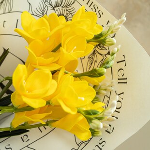 仿真玉簪花仿真花花束客厅餐桌假花摆花香雪兰小苍兰家居装饰插花