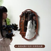 闻森家居中古实木异形玄关镜法式 半身试衣家用壁挂墙面装 饰镜画框