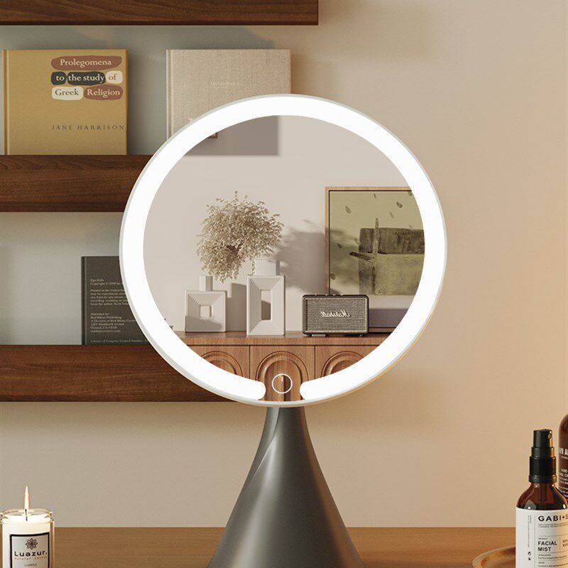 化妆镜led带灯台式桌面宿舍随身美妆补光小镜子女生礼物轻奢高级