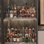 酒架子展示架阶梯式 酒柜多层置物架亚克力桌面吧台迷你洋酒收纳盒