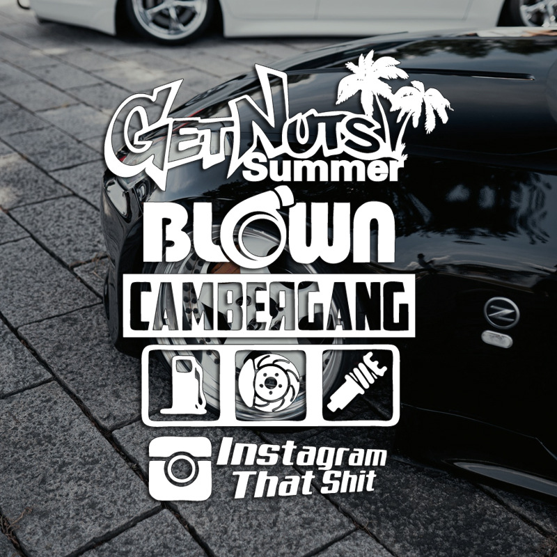 潮牌JDM后挡风玻璃侧窗车身个性适用于大众奥迪飞度改装车贴纸EAT