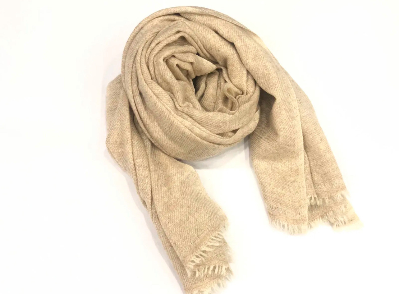 克什米尔100%纯山羊绒Pashmina披肩男女70×200cm手工秋冬围巾