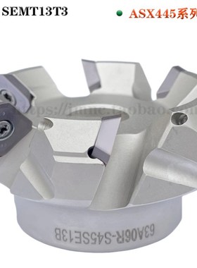 ASX445刀盘SEMT13T3刀片45度63A06R-S45SE13B面铣刀盘坡口铣边机