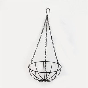 椰棕吊篮绿萝多肉吊兰悬挂花盆铁架子田园复古天然椰子纤维丝篮框