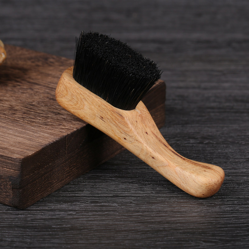 纯猪鬃毛软硬小细文玩刷子核桃金刚橄榄核打底包浆上色套装雅刷轩