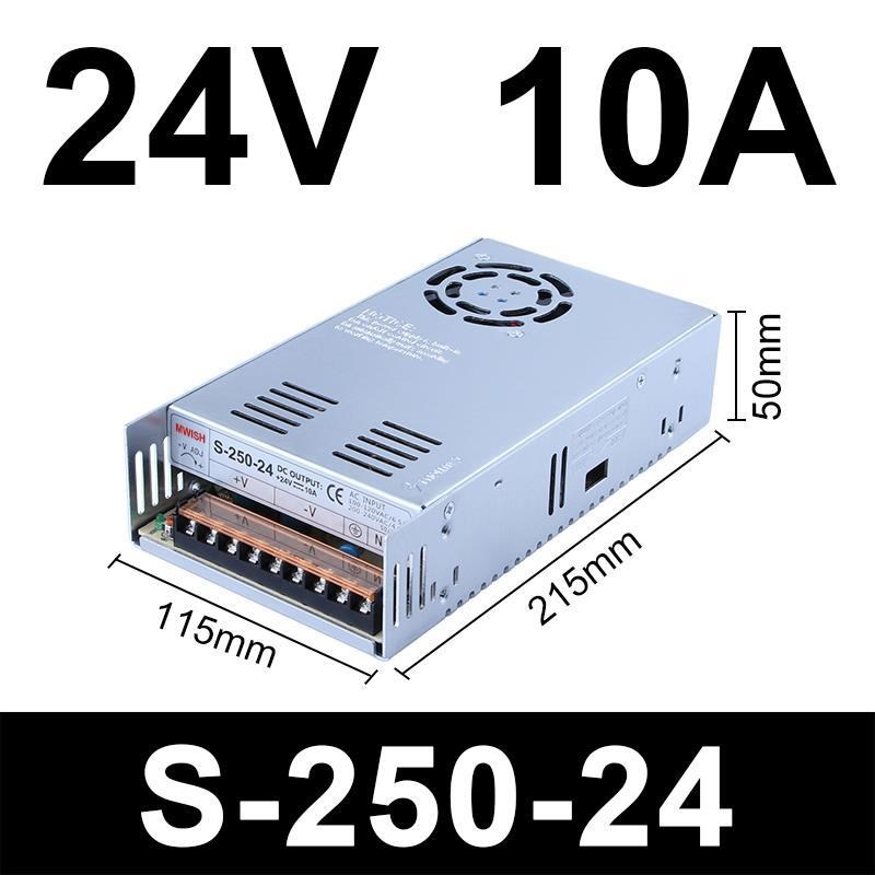 明纬S-350W500W800W1000W大功率24V开关电源盒220转12V36伏48v20A