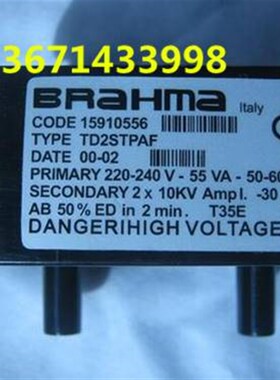 BRAA点火变压器TD2STPAF 2*10KV(双极) 燃烧机燃油点火高压包
