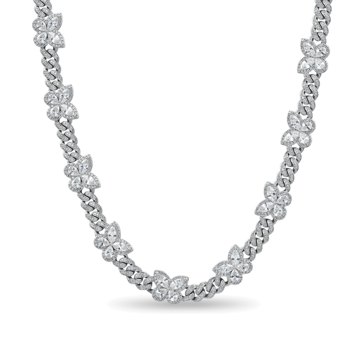 APORRO围镶蝴蝶古巴项链8mm