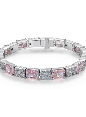 APORRO 冰花切2.0系列八角大小主石镶钻手链送礼小众情侣明星同款