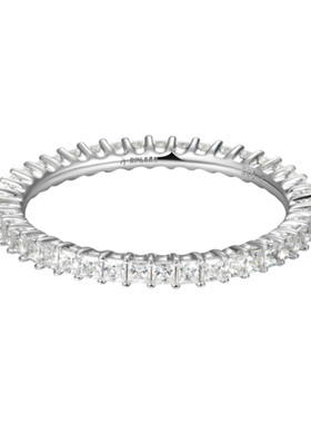 APORRO Tennis 925银满镶方钻1.5mm高级设计感戒指 情侣送礼轻奢