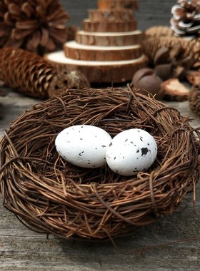 速发鸟窝鸟巢居编户摆设装饰具道藤编织外手工挂件