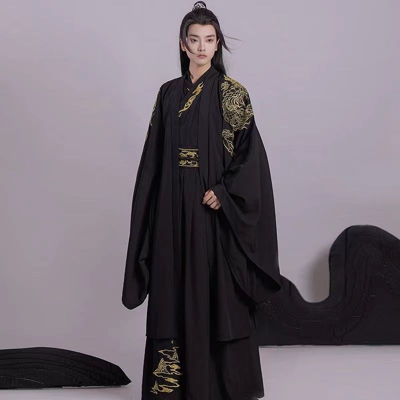 速发男汉服魏汇风宋元传统古风武侠公子装制旦晋演公司年会演出服