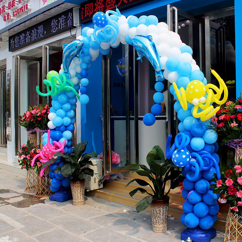 速发气球拱门场景布置活婚店铺幼儿园年业门口结动周开庆装饰用品