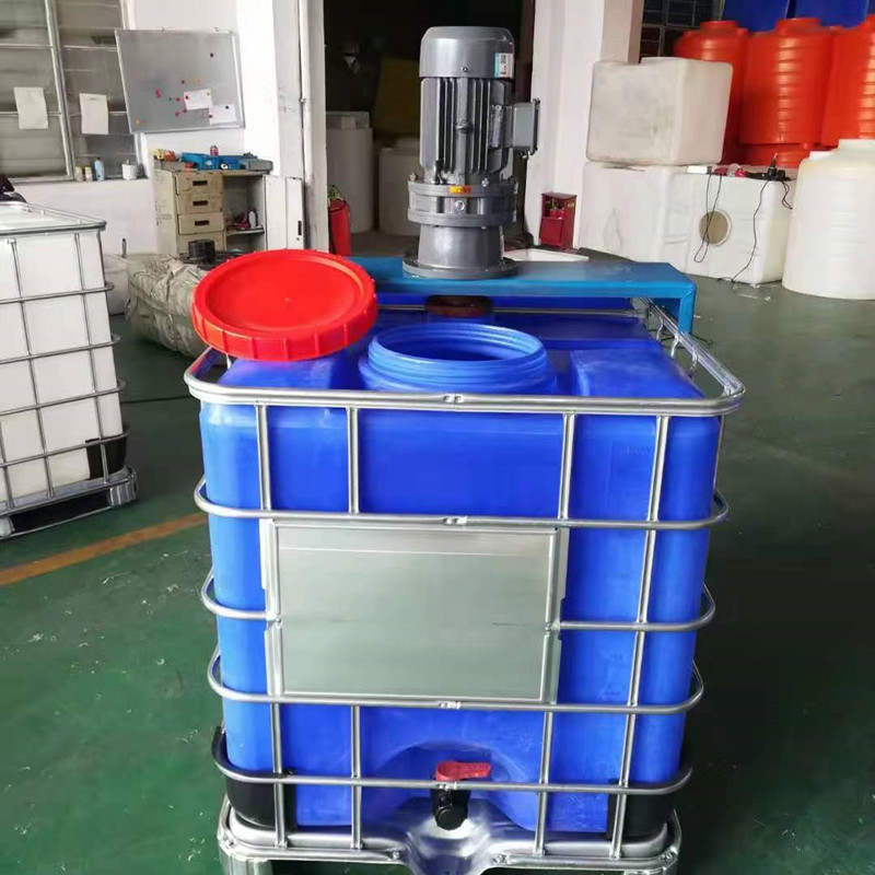 厂家直销500升吨桶搅拌罐1000升搅拌吨桶1500升塑料IBC搅拌桶