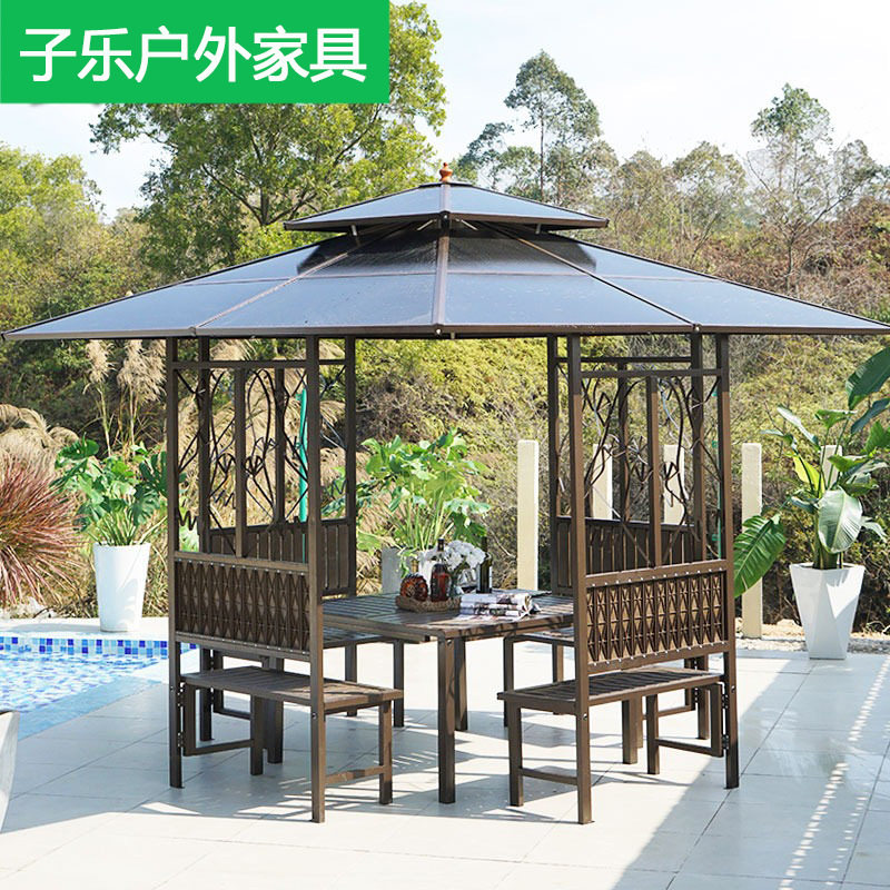 凉亭户外庭院天台花园亭遮阳棚农庄室外茶水亭子防腐木凉亭雨棚