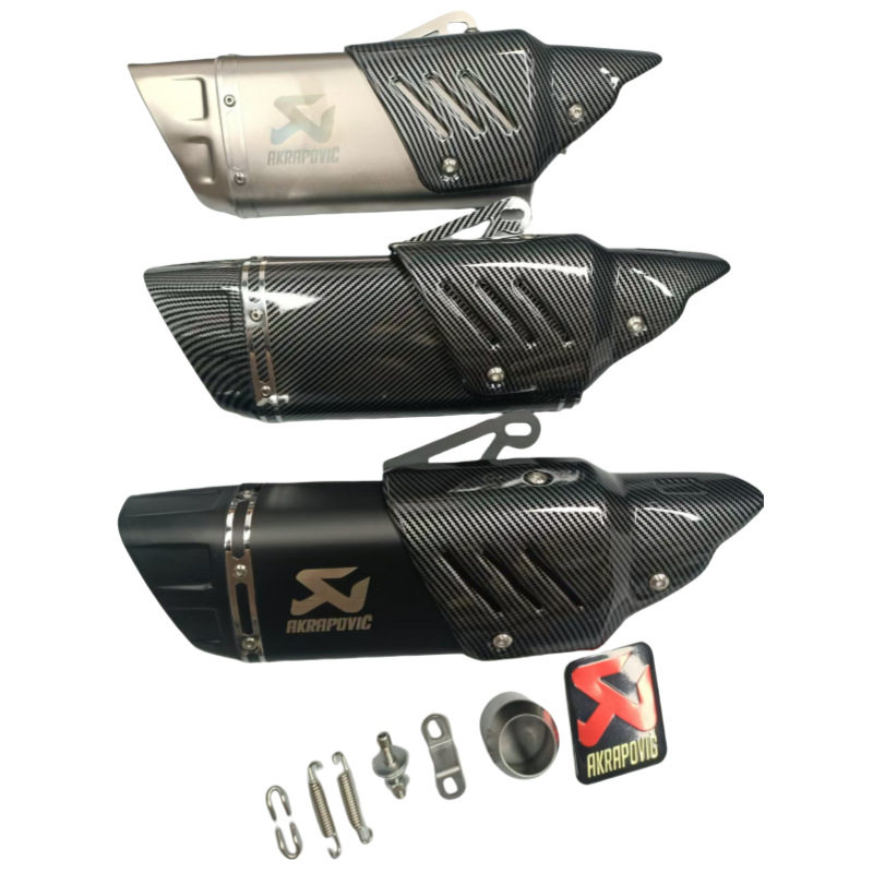 摩托排气管ninja250 400 Z900 RC R6改装斜四角摩托车排气管尾喉