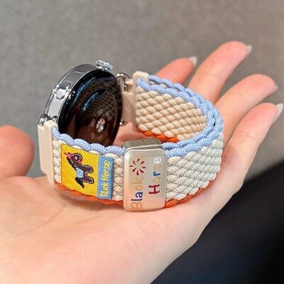 适用华为GT6表带GT5手表礼帽小马编织尼龙磁吸Watch5/4华为gt4百搭FIT5/Fit4/GT3gt2智能OPPOWatchX2Mini高级