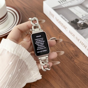 透气米兰尼斯替换腕带SM 适用三星Galaxy fit3代新款 watch R390不锈钢一株蝴蝶扣表链 Fit3金属表带Samsung