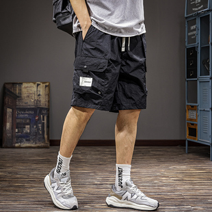 速发夏季外感速干工装短裤男宽松大码多口袋薄分裤五款户凉运动中