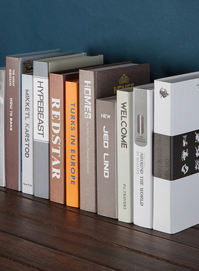 速发简约居型摆件客厅书柜道具模书装饰书软装家假创意摆设书