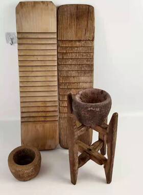 速发烟俗老物件怀旧收藏创意民缸小架臼搓衣板多肉花盆花石小摆件