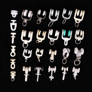 速发老用汽车货配滑轮窗帘轮子轨道导弯道滚轮蚊帐车件车式挂钩卡