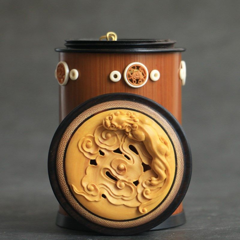 速发老竹制竹雕蝈艺品鸣虫养工盒虫具海派沪上虫蝈罐虫罐