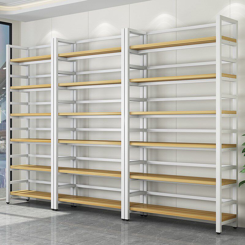 速发母架置商架多层便利店超市物用货婴家用钢木陈列架鞋架货柜展