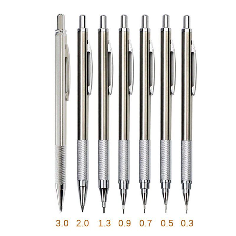 速发金属自动铅笔 0./0.5/0.7/0./2.0/.0mm 免削绘图笔  2b铅笔芯
