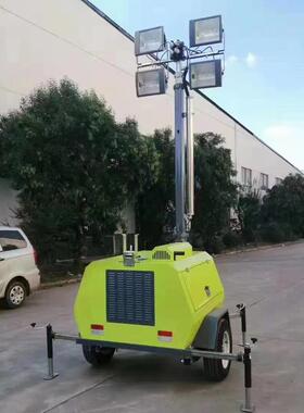 应急照明系统野外夜晚施工拖车式移动照明车5米 7米9米移动照明灯