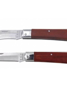 工具木柄折叠电工刀直头弯头KT72011/KT72012