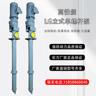 螺杆泵铸铁不锈钢高扬程污泥泵污水泵卫生级耐腐蚀自吸泵 LG立式