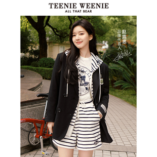 外套制服职业通勤小个子 赵露思同款 TeenieWeenie小熊秋装 西装