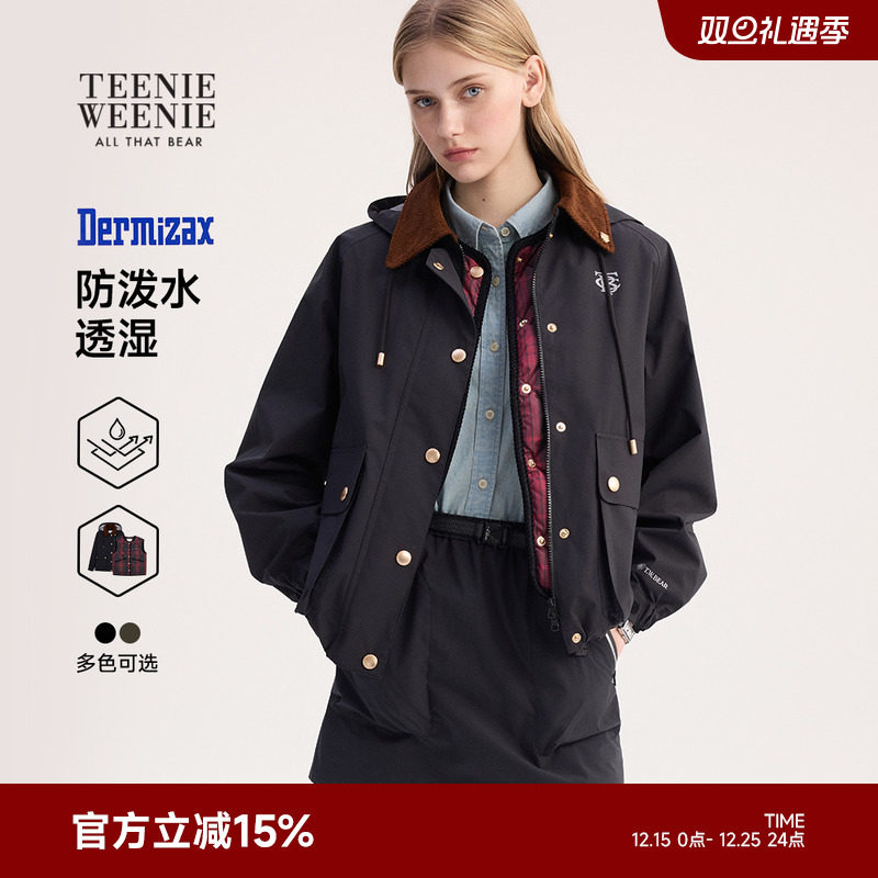 【双栖彩壳】TeenieWeenie小熊女巴恩风休闲外套2025秋户外两件套