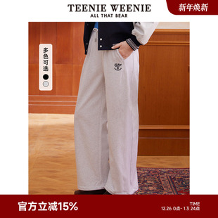 新款 2025秋季 多风格 时尚 TeenieWeenie小熊女装 宽松直筒休闲裤 卫裤