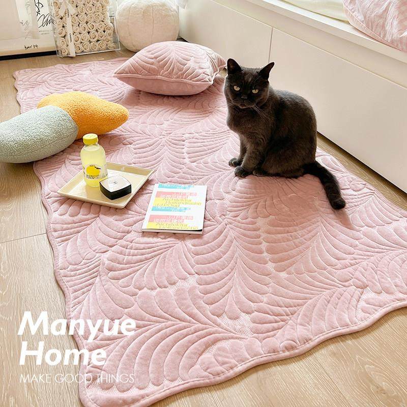 蔓越家 ins少女心房间毛绒地垫床边毯防滑茶几地毯地板垫子可定制,居家布艺,家用脚垫,淘宝优惠券,粉丝福利购,淘宝优惠卷