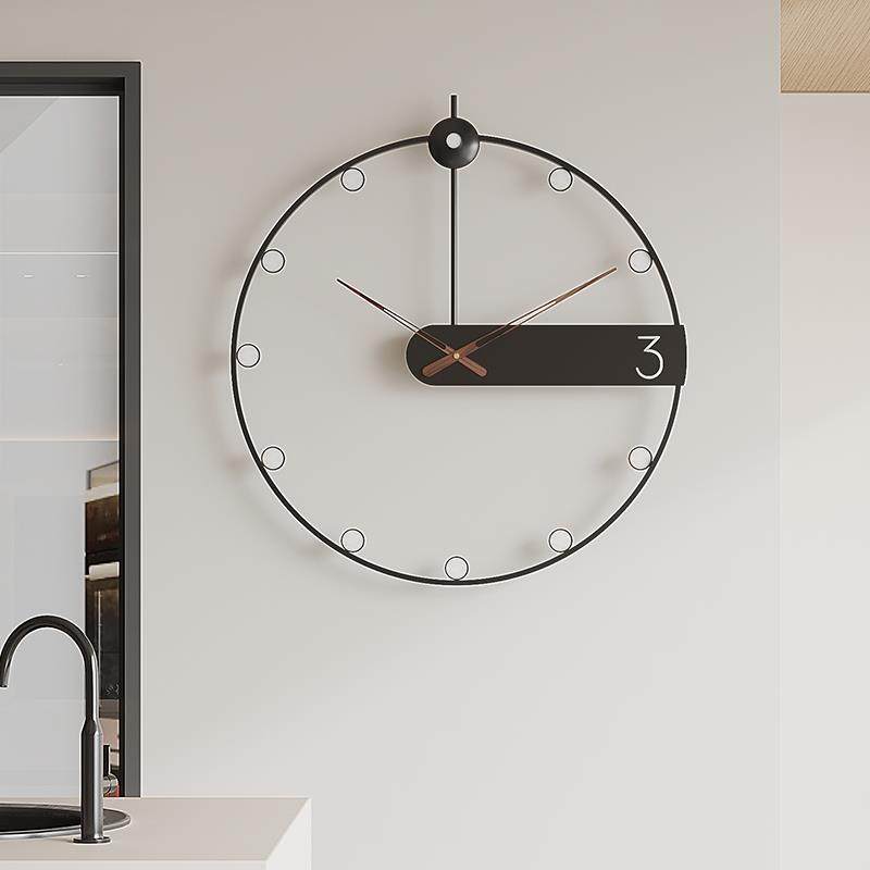 2024新款现代简约钟表客厅挂钟家用静音餐厅装饰挂墙时钟创意挂表