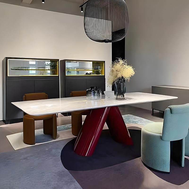 天然大理石餐桌家用长方形意式极简现代简约轻奢高级感别墅饭桌,住宅家具,大理石餐桌,淘宝优惠券,粉丝福利购,淘宝优惠卷