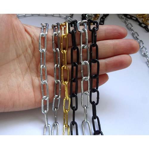 黑色2.0小铁链交通指示牌挂链挂绳吊灯链条金色灯饰链子装饰细链