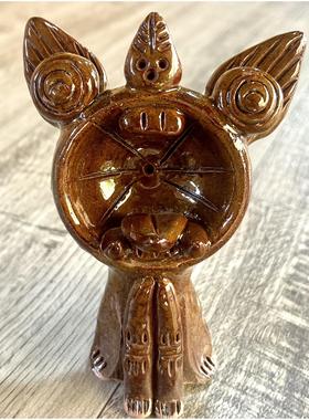 瓦猫云南大理南诏窑手工陶瓷猫创意礼品开业小摆件古南诏国发货