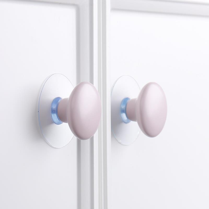 新款莫兰迪免打孔拉手衣柜柜门橱柜子抽屉现代简约免钉无痕贴把手