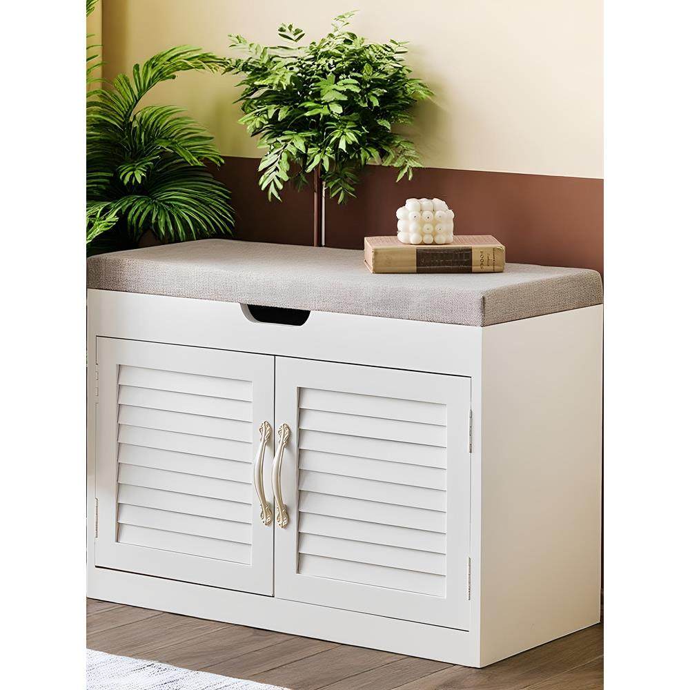 收纳实木换鞋凳，家庭进门鞋柜，一体化无障碍豪华换鞋凳，软套坐,住宅家具,换鞋凳,淘宝优惠券,粉丝福利购,淘宝优惠卷