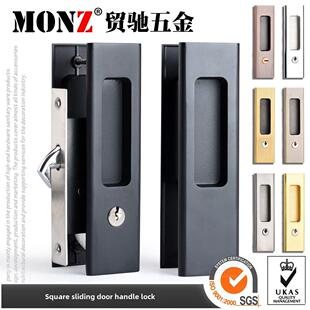 西马驰五金产品滑动门锁锌合金实木滑动门锁浴室厨房挂钩锁室内门