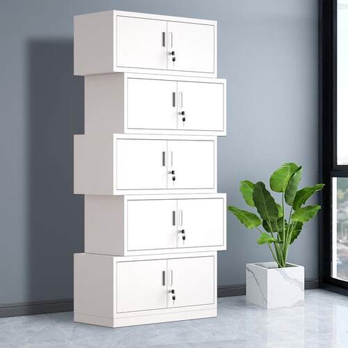 分体五节档案柜铁皮文件柜办公室财务资料凭证柜多层带锁矮柜顶柜