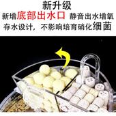 升级版 静音净水 圆形鱼缸过滤器小型三合一过滤盒玻璃缸盖子瀑布式