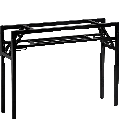 折叠桌架子长条桌支架双层单层铁架桌子腿折叠铁艺桌架简约白色架