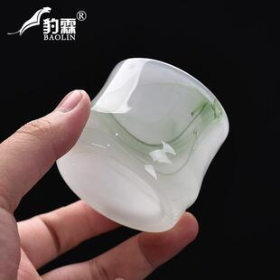 水墨玉瓷琉璃茶杯子功夫茶杯主人杯高端单个人专用泡茶盏杯品茗