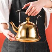 加厚不锈钢水壶加汤壶火锅店热水茶壶炊商用明火电磁炉烧水壶家用