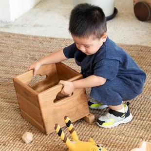 储物盒工具收纳箱小箱子 儿童实木手提收纳箱 百纳箱 MUMO木墨
