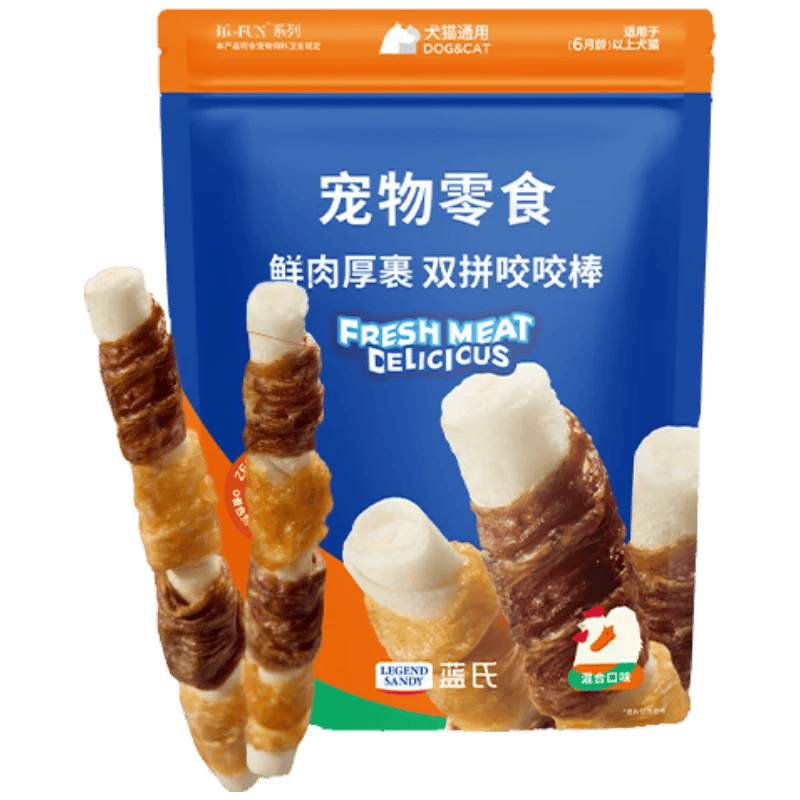 蓝氏双拼洁齿磨牙棒100g